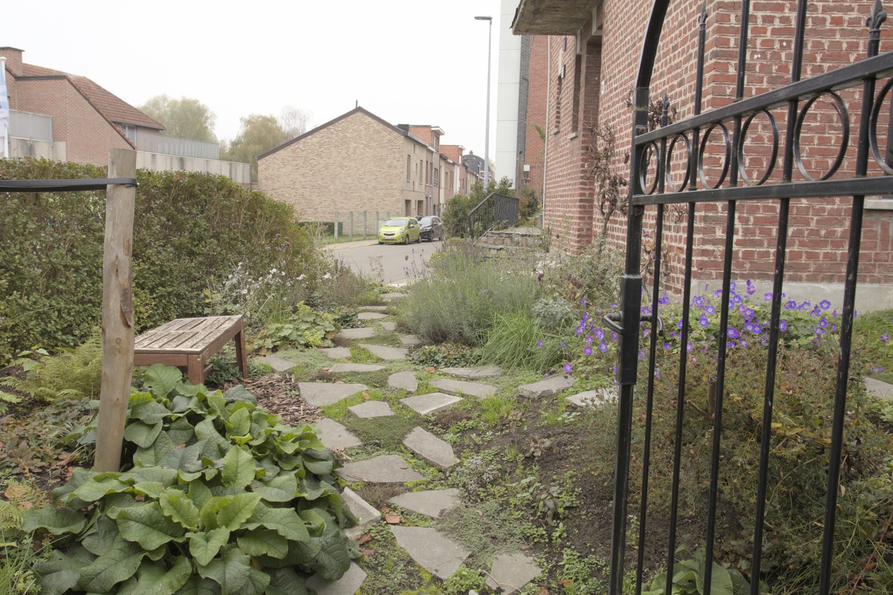 Trappenpartij als groene inkom voor een kleine stadstuin - atelier b2